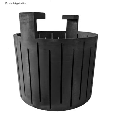 Bloc de graphite isostatique lisse pour le chauffage et le crucible 100 Mpa résistance à la compression